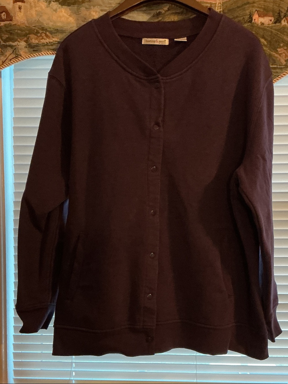 hunting & scouts Women's Button-Front Cardigan Sweater - Deep Plum